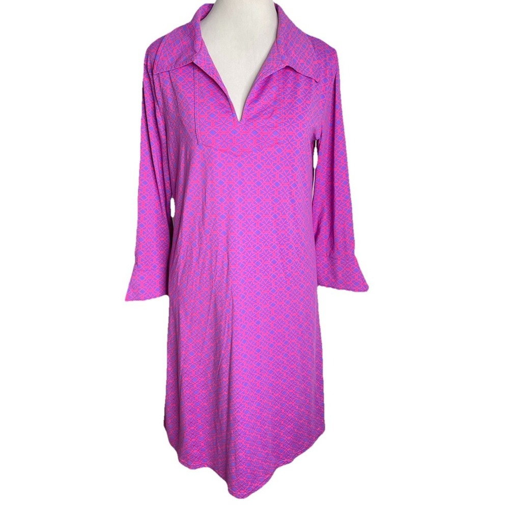Banana Boat Pink Purple UPF 50+ Sun Protection Dress Beach Cruise Large